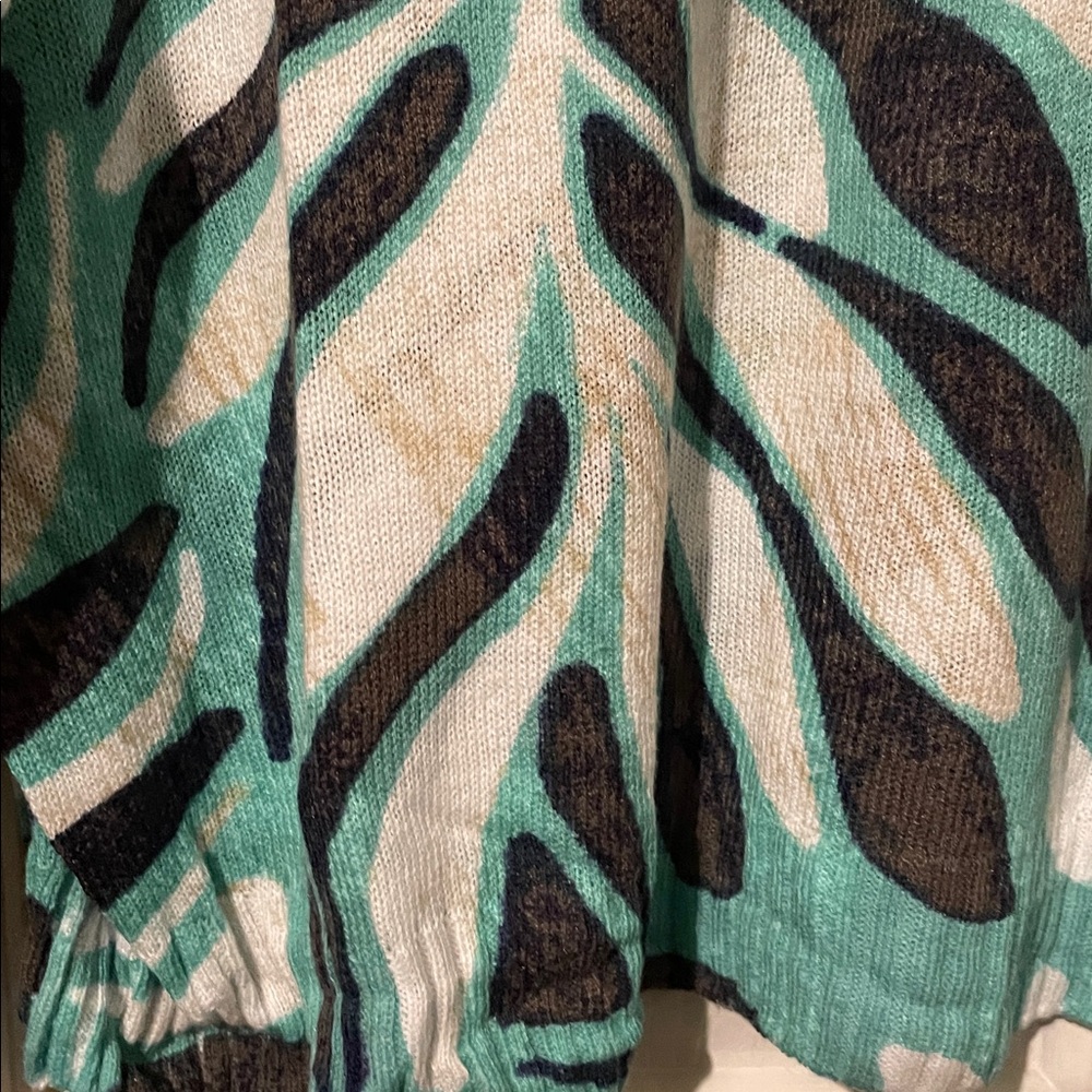 NIC+ZOE Teal and Black Knit Top NWOT - Picture 8 of 16